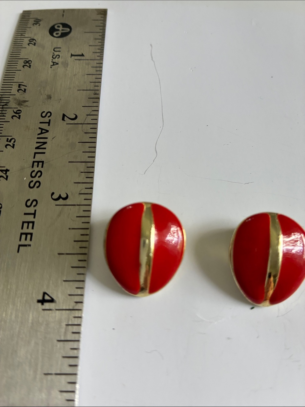90s Lady Bug gold tone CLIP ON earrings